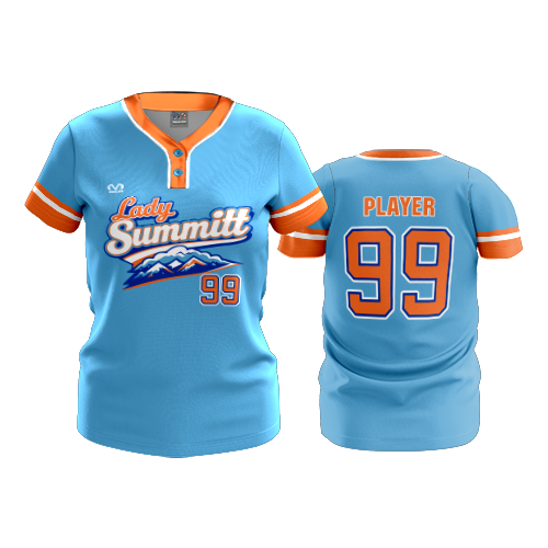 WOMENS 2-BUTTON SCOOP NECK LYCRA MESH LADY-SUMMIT-2