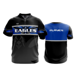 UNISEX QUARTER ZIP MICRO FIBER SHORT SLEEVE LIBERTY-BENTON-EAGLES-1