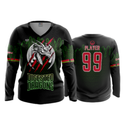 WOMENS V-NECK LONGSLEEVE DIGESTED-DRAGONS-1