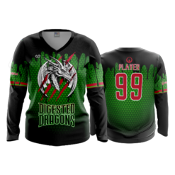 WOMENS V-NECK LONGSLEEVE DIGESTED-DRAGONS-2