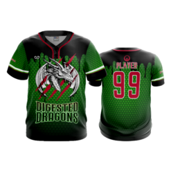 MENS 2-BUTTON SCOOP NECK LYCRA MESH DIGESTED-DRAGONS-2