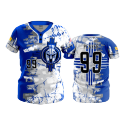 WOMENS 2-BUTTON SCOOP NECK LYCRA MESH NM-TITANS-2