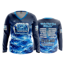 WOMENS V-NECK LONGSLEEVE PTM-WASHING-2