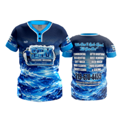 WOMENS 2-BUTTON SCOOP NECK LYCRA MESH PTM-WASHING-2