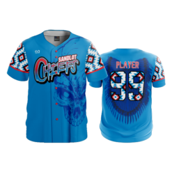 MENS HEAVYWEIGHT FULL BUTTON DOWN SANDLOT-CHIEFS-1