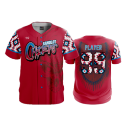 MENS HEAVYWEIGHT FULL BUTTON DOWN SANDLOT-CHIEFS-2