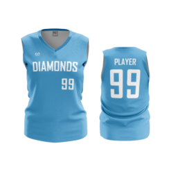 WOMENS V-NECK SLEEVELESS DIAMONDS-ADD