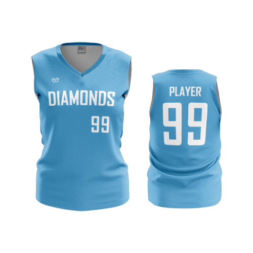 WOMENS V-NECK SLEEVELESS DIAMONDS-ADD