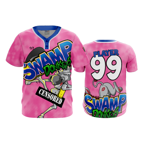 MENS 2-BUTTON SCOOP NECK LYCRA MESH SWAMP-DONKEYS-2026-2