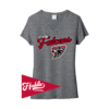 PORT WOMENS V-NECK T-SHIRT FAIRFIELD-FALCONS