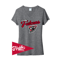 PORT WOMENS V-NECK T-SHIRT FAIRFIELD-FALCONS