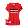 PORT WOMENS V-NECK T-SHIRT FAIRFIELD-FALCONS
