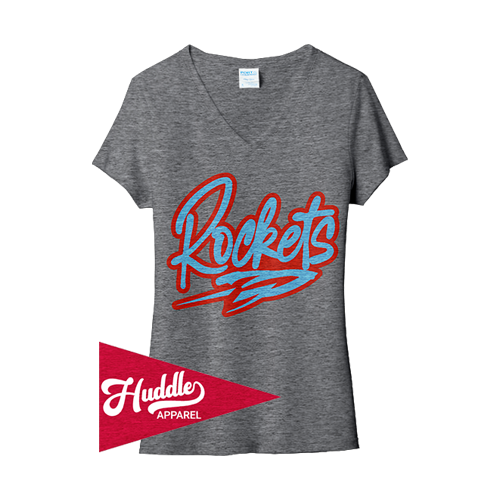 PORT WOMENS V-NECK T-SHIRT RIDEDALE-ROCKETS-FR
