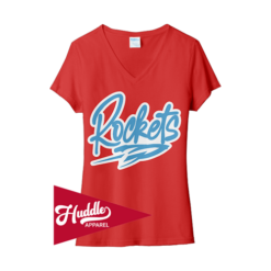 PORT WOMENS V-NECK T-SHIRT RIDEDALE-ROCKETS-FR