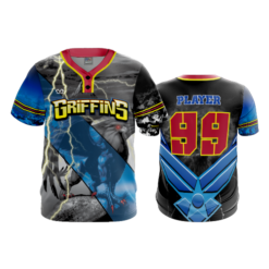 MENS 2-BUTTON SCOOP NECK LYCRA MESH GRIFFINS-REMAKE