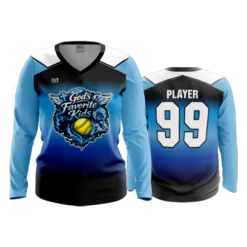 WOMENS V-NECK LONGSLEEVE GODS-FAVORITE-KIDS-1