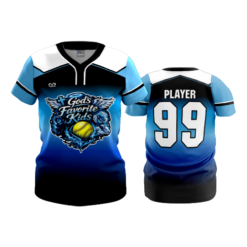 WOMENS 2-BUTTON SCOOP NECK LYCRA MESH GODS-FAVORITE-KIDS-1