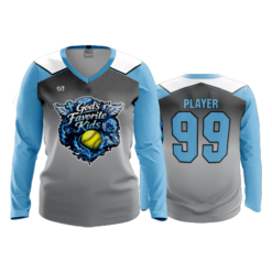 WOMENS V-NECK LONGSLEEVE GODS-FAVORITE-KIDS-2