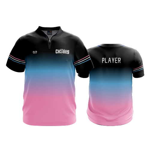 UNISEX QUARTER ZIP MICRO FIBER SHORT SLEEVE OHIO-CYCLONES-1