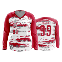 WOMENS V-NECK LONGSLEEVE WESTFALL-MUSTANGS-FP