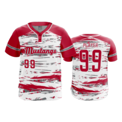 MENS 2-BUTTON SCOOP NECK LYCRA MESH WESTFALL-MUSTANGS-FP