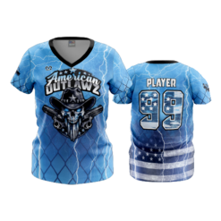 WOMENS V-NECK AMERICAN-OUTLAWZ-1