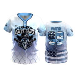 WOMENS 2-BUTTON SCOOP NECK LYCRA MESH AMERICAN-OUTLAWZ-2