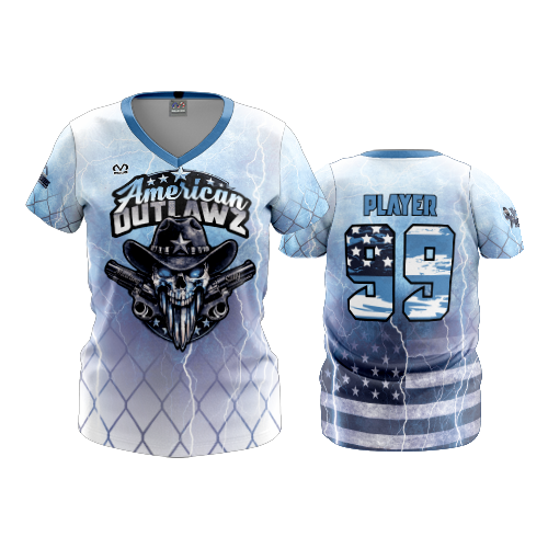 WOMENS V-NECK AMERICAN-OUTLAWZ-2