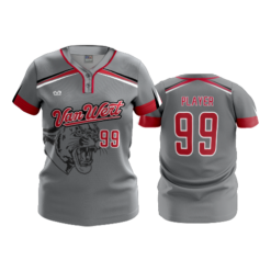 WOMENS 2-BUTTON SCOOP NECK LYCRA MESH VAN-WERT-1