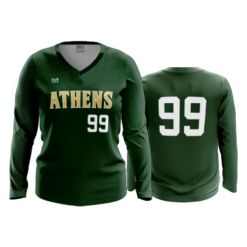 WOMENS V-NECK LONGSLEEVE ATHENS-BULLDOGS-1