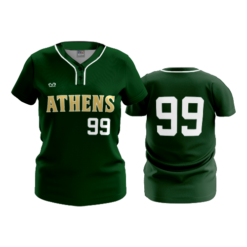 WOMENS 2-BUTTON SCOOP NECK LYCRA MESH ATHENS-BULLDOGS-1