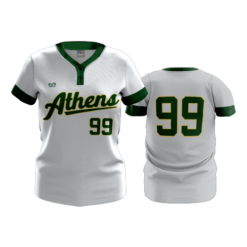 WOMENS 2-BUTTON SCOOP NECK LYCRA MESH ATHENS-BULLDOGS-2