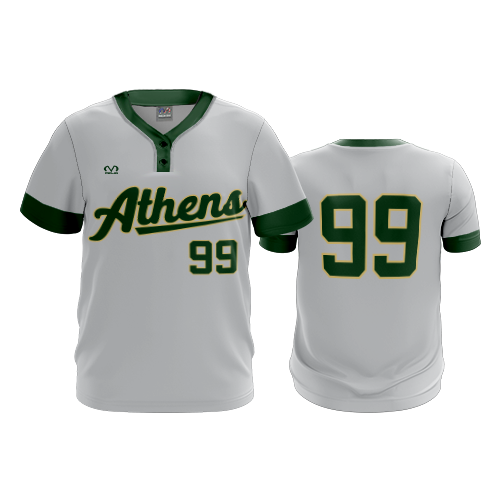 MENS 2-BUTTON SCOOP NECK LYCRA MESH ATHENS-BULLDOGS-2