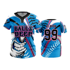 WOMENS NO BUTTON SCOOP NECK BALLZ-DEEP-2