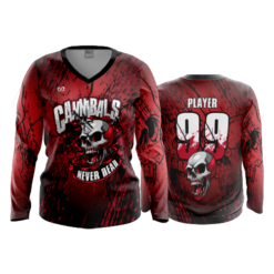 WOMENS V-NECK LONGSLEEVE CANNIBALS-1