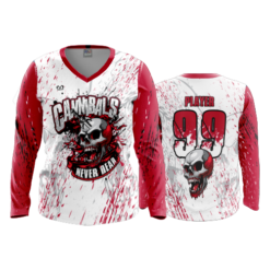 WOMENS V-NECK LONGSLEEVE CANNIBALS-2