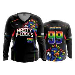 WOMENS V-NECK LONGSLEEVE NASTY-P-COCKS-1