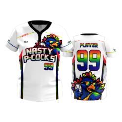 WOMENS 2-BUTTON SCOOP NECK LYCRA MESH NASTY-P-COCKS-2