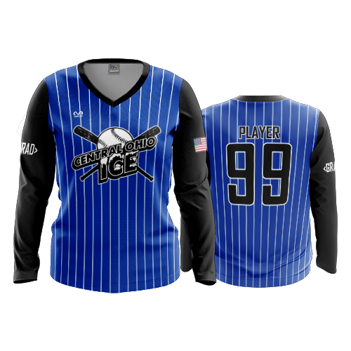 WOMENS V-NECK LONGSLEEVE CENTRAL-OHIO-ICE-2