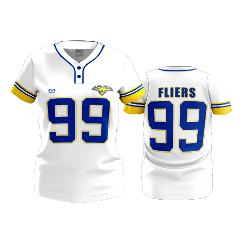 WOMENS 2-BUTTON SCOOP NECK LYCRA MESH CLYDE-FLIERS-1