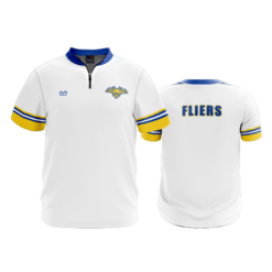 UNISEX QUARTER ZIP MICRO FIBER SHORT SLEEVE CLYDE-FLIERS-1