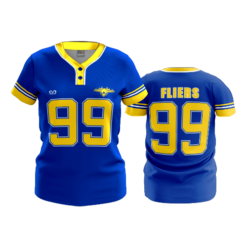 WOMENS 2-BUTTON SCOOP NECK LYCRA MESH CLYDE-FLIERS-2