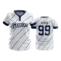 WOMENS 2-BUTTON SCOOP NECK LYCRA MESH GAMERS-1