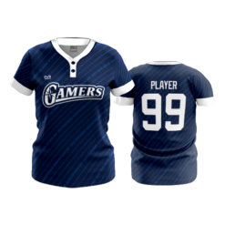 WOMENS 2-BUTTON SCOOP NECK LYCRA MESH GAMERS-2