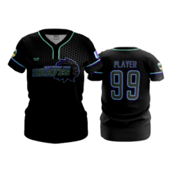 WOMENS 2-BUTTON SCOOP NECK LYCRA MESH SO-BRAVES-2026-1