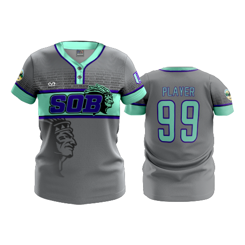 WOMENS 2-BUTTON SCOOP NECK LYCRA MESH SO-BRAVES-2026-2