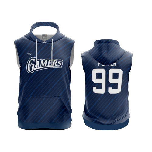 MENS FLEECE HOODY SLEEVELESS GAMERS-ADD