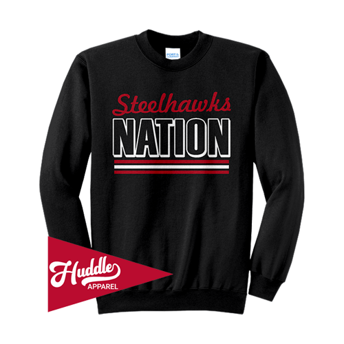 PORT UNISEX CREW SWEATSHIRT STEELHAWKS-FP-FR