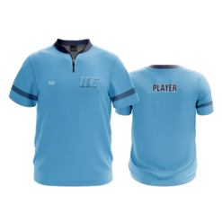 UNISEX QUARTER ZIP MICRO FIBER SHORT SLEEVE ICE-FASTPITCH-ADDS