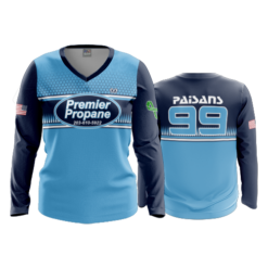 WOMENS V-NECK LONGSLEEVE PREMIER-PROPANE